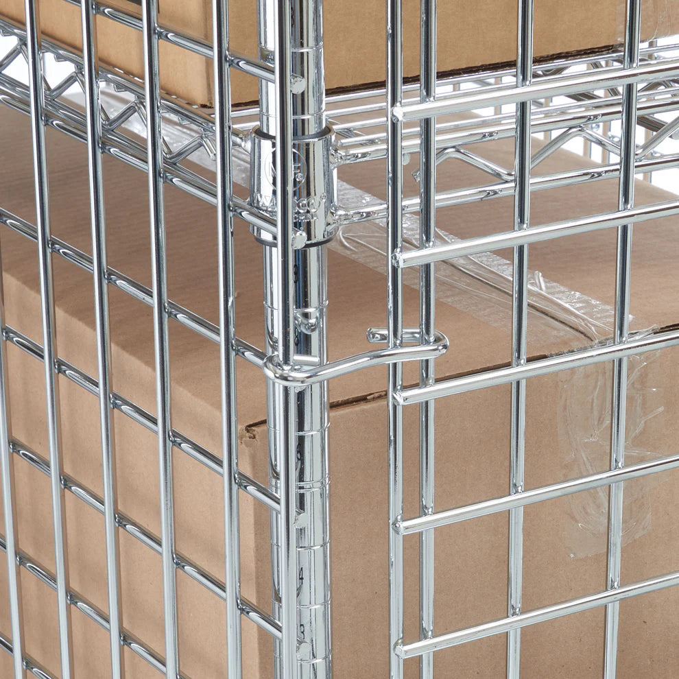 Winco VCG-1836-2460, 18–24"x36–60"x63"H Chrome Wire Security Cages, NSF