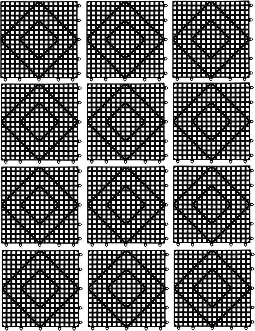 Black Versa-Mat Bar Mat 1 X 1 inches, VM5280BK-12, 1/case