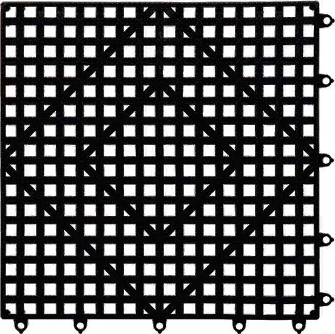 Black C&C Versa-Mat Bar Mat 1 X 1 inches VM5280BK, 24/case