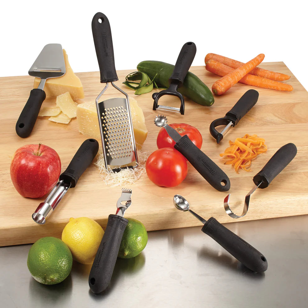 Winco VP-303 & 304, Straight & Serrated Peelers, Soft Grip, NSF, EA