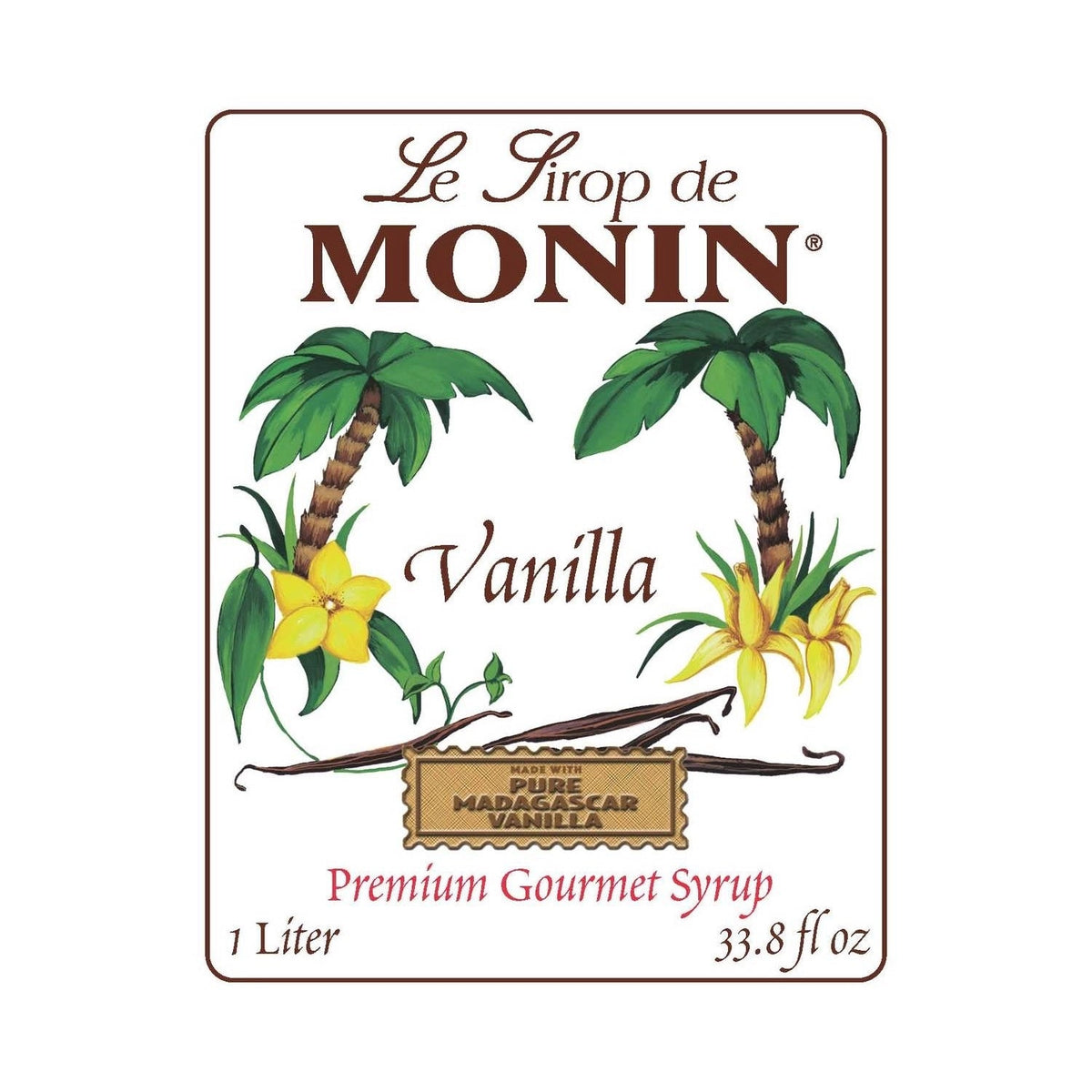 Monin Vanilla Syrup 1 L Bottle additional product image