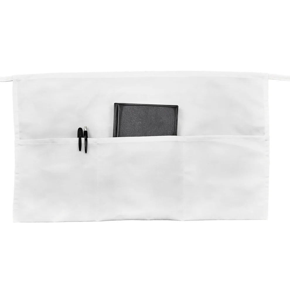Winco WA-1221 to1221W, Black  to White 3 Pocket Waist Apron, EA