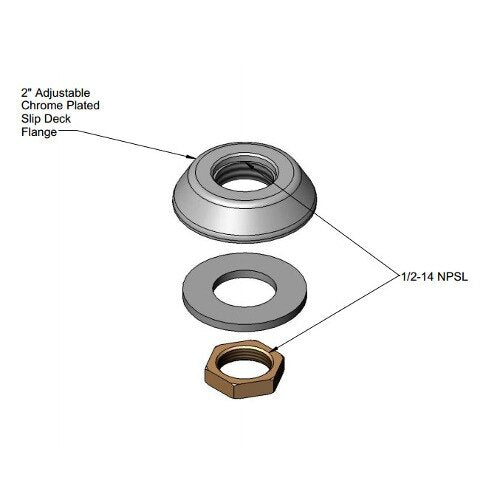 Washer nut flange