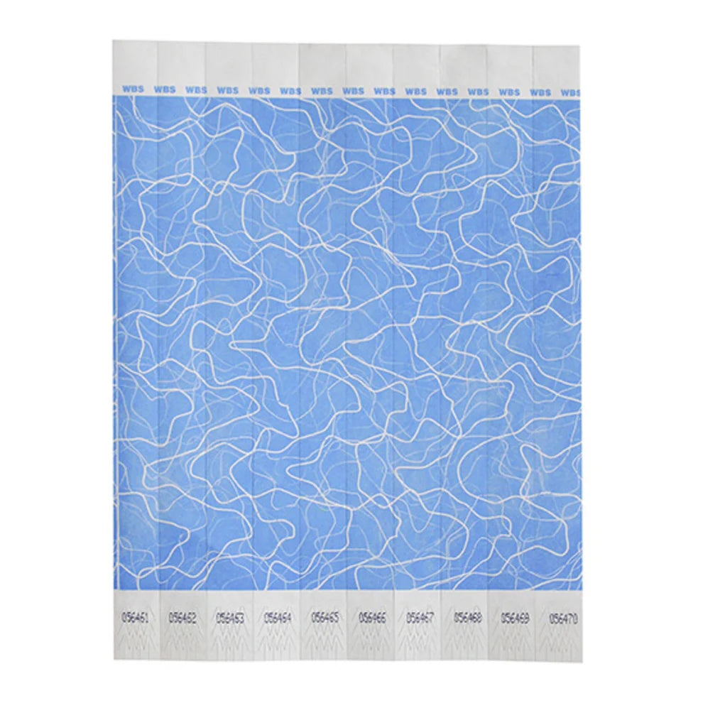 Winco WB-100B-D to WB-VIP, 3/4"x9.5", 500/Pack Tyvek Wristbands