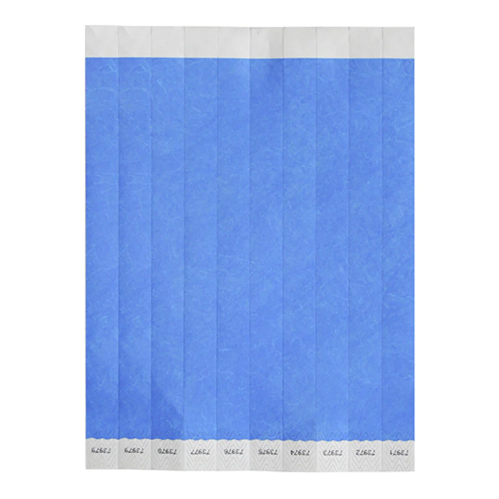 Winco WB-100B-D to WB-VIP, 3/4"x9.5", 500/Pack Tyvek Wristbands