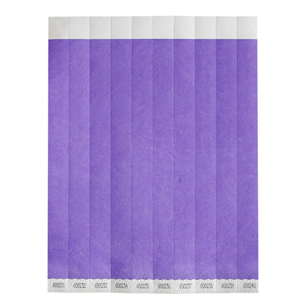Winco WB-100B-D to WB-VIP, 3/4"x9.5", 500/Pack Tyvek Wristbands