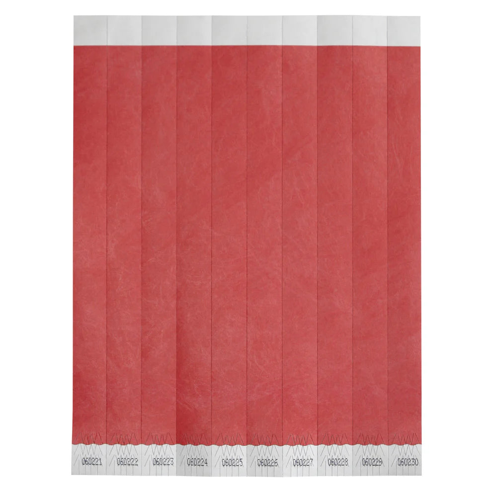 Winco WB-100B-D to WB-VIP, 3/4"x9.5", 500/Pack Tyvek Wristbands