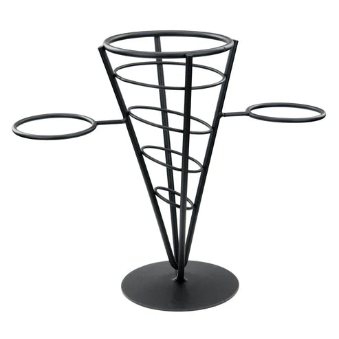Winco WBKH-5, Black Wire, Single Cone French Fry Holder
