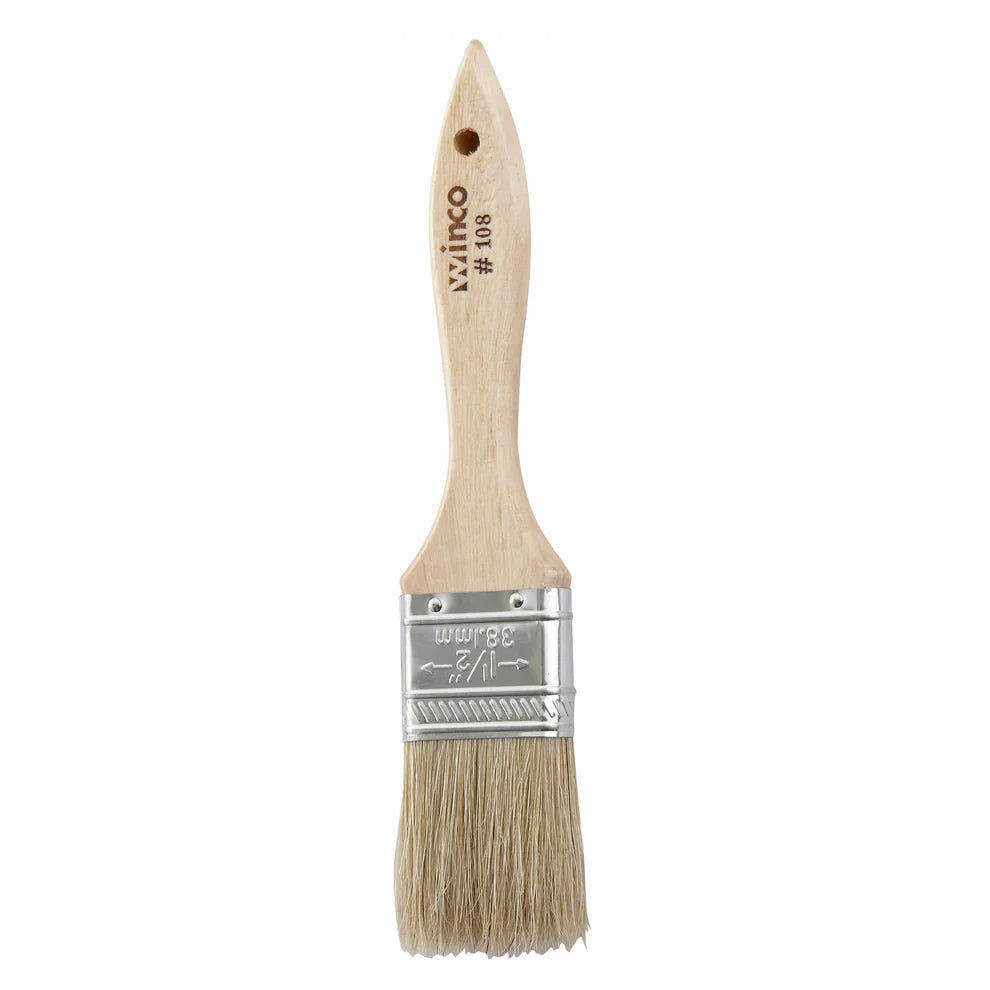 Winco WBR-10 to 40, 1-4" Wide Boar Bristle Pastry Brush, EA