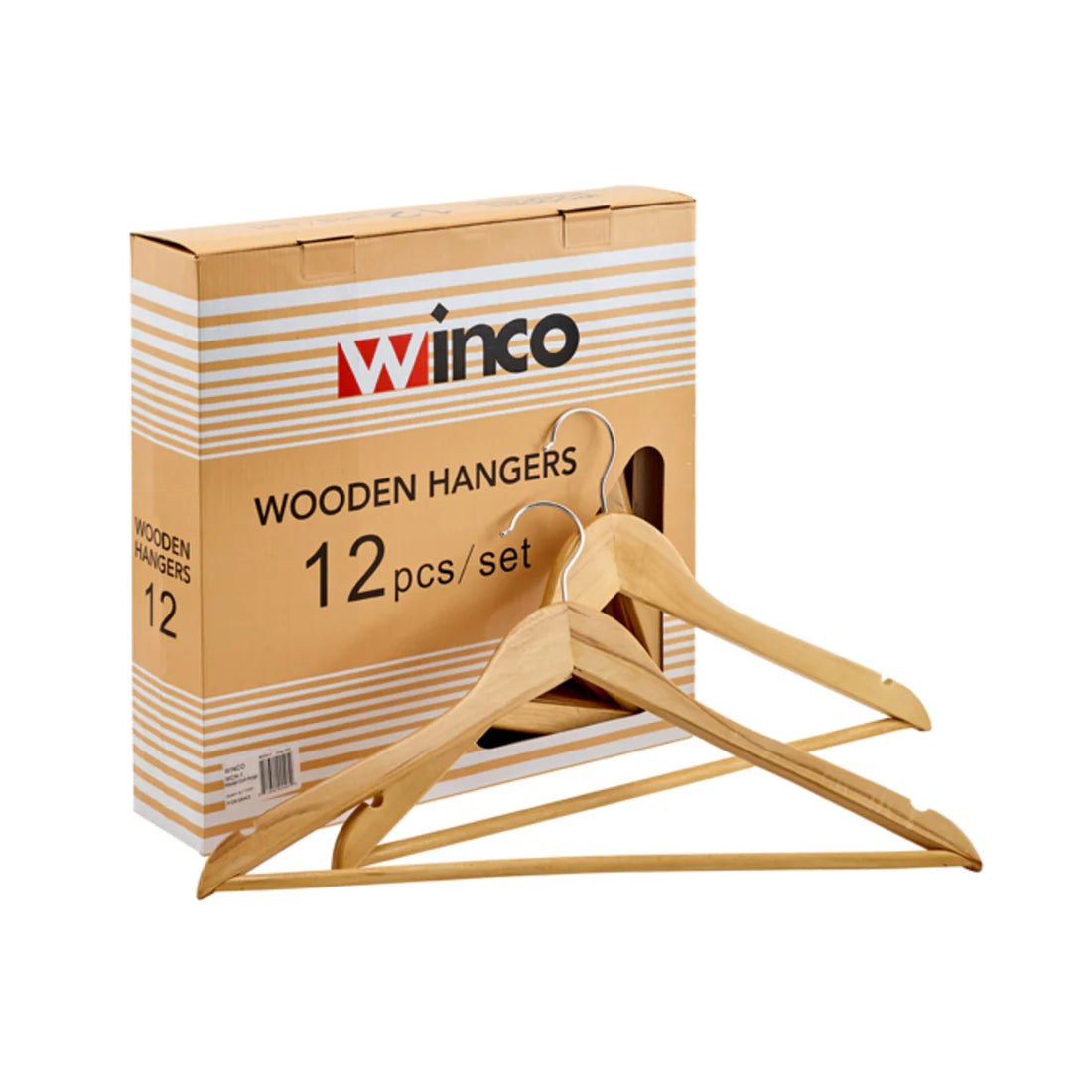 Winco WCH-1 Wooden Clothes Hanger