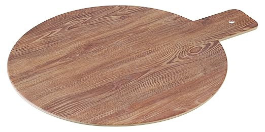 Yanco Round Tray With Handle WD-112 is a stylish and practical addition to any home or business. With an 11.75-inch diameter, this round tray features a convenient handle for effortless transport. Crafted from high-quality melamine, it offers the sophisticated appearance of wood while maintaining exceptional durability. Perfect for serving cocktails, breakfast, or appetizers, this tray is a versatile choice for both indoor and outdoor use. 