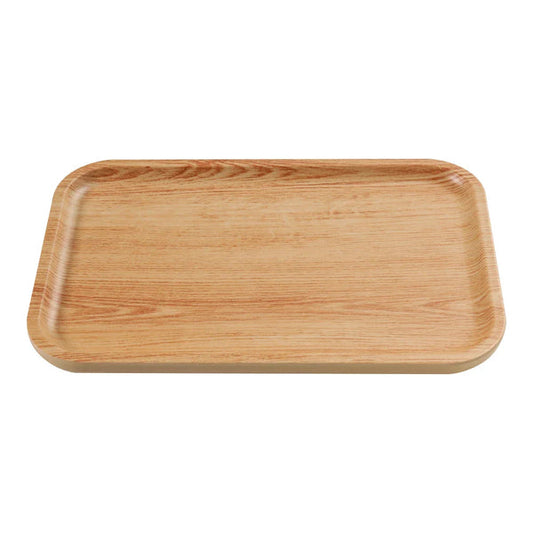 Yanco Rectangular Plate WD-2215 combines the elegance of natural wood with the durability of modern melamine. Designed for versatile serving needs, this plate is ideal for presenting appetizers, main courses, or desserts in any professional dining setting. Measuring 14.125 inches in length, 9.25 inches in width, and 0.75 inches in height, it provides ample space for stylish food presentation. The golden oak finish enhances the aesthetic appeal, creating a warm and inviting dining experience. 