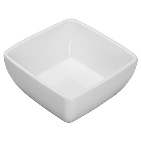 Winco WDM009-203 to 304 5" to 7.5" White & Black, Melamine Square Bowl