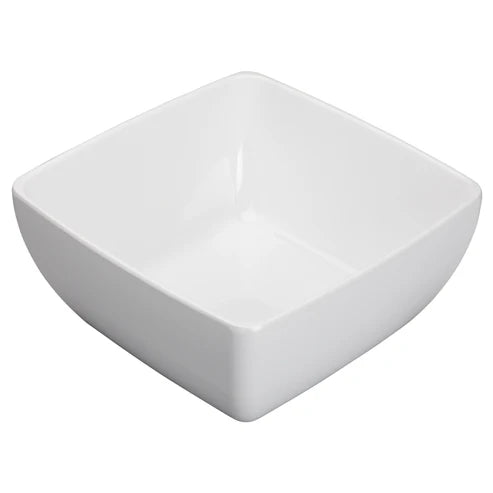 Winco WDM009-203 to 304 5" to 7.5" White & Black, Melamine Square Bowl