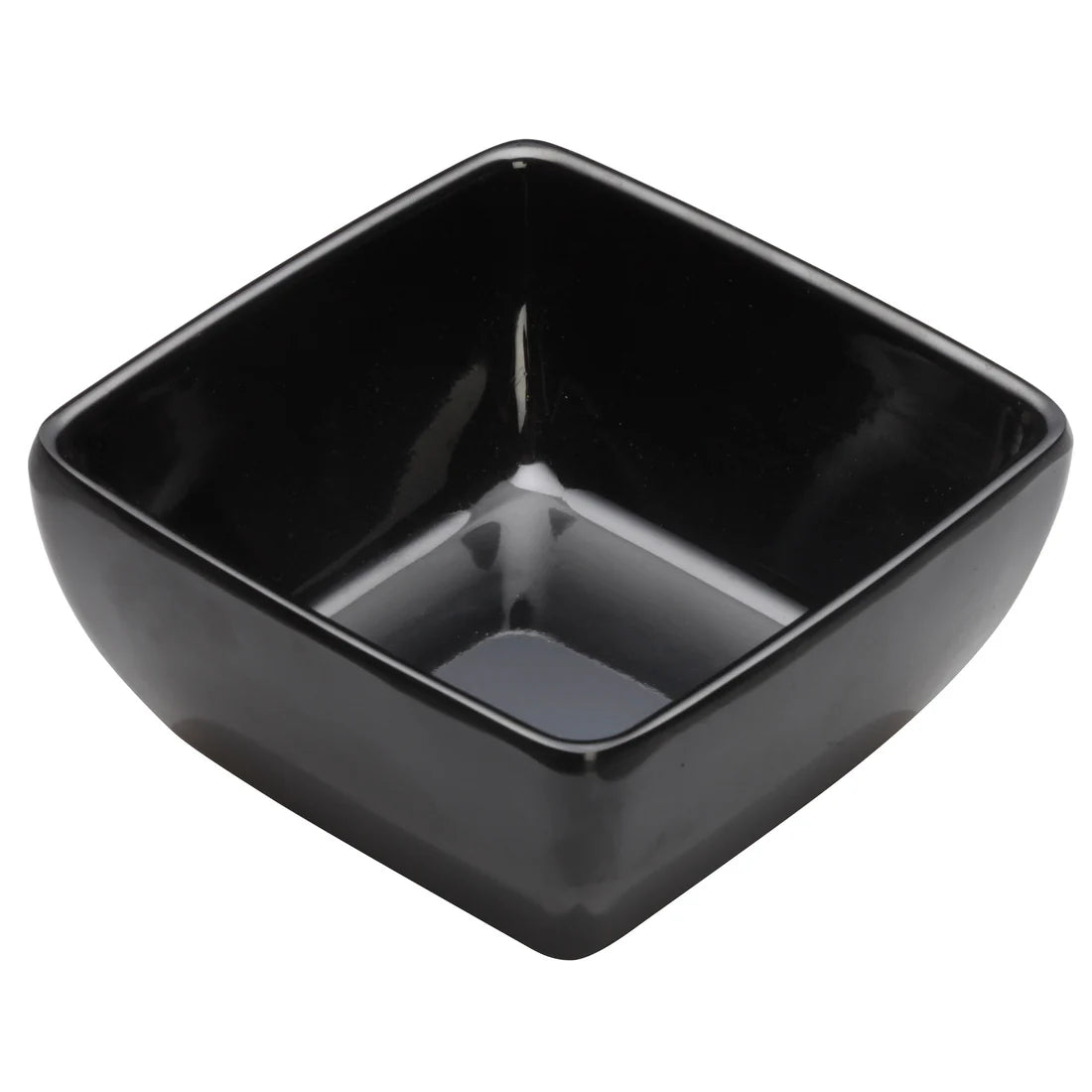 Winco WDM009-203 to 304 5" to 7.5" White & Black, Melamine Square Bowl