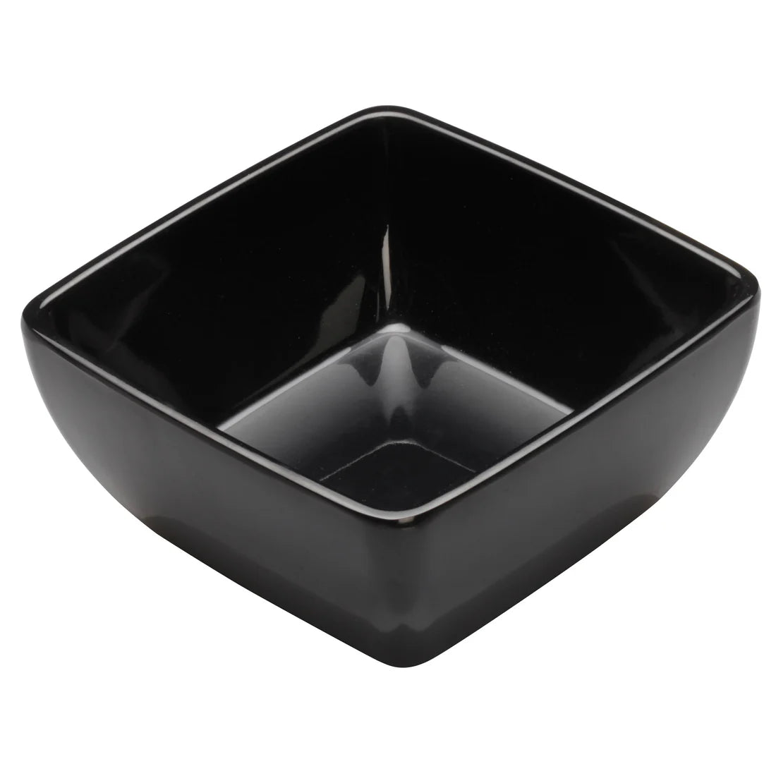 Winco WDM009-203 to 304 5" to 7.5" White & Black, Melamine Square Bowl