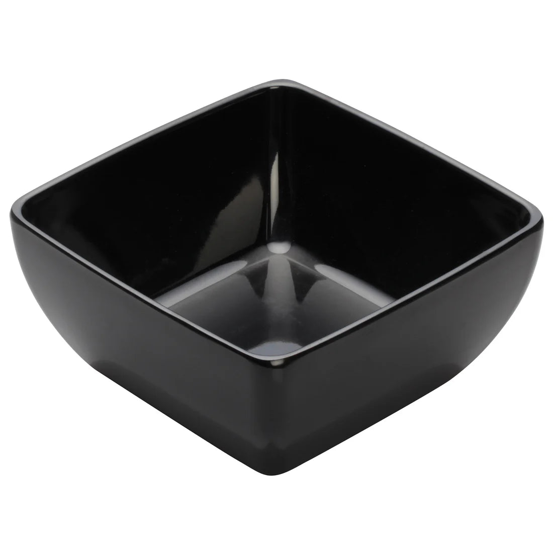 Winco WDM009-203 to 304 5" to 7.5" White & Black, Melamine Square Bowl