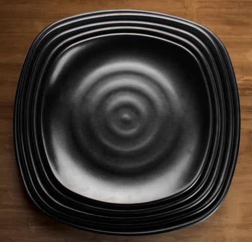 Winco WDM013-301 to 306, 8.75-13.75", 12/24 pcs, Black Melamine Plate