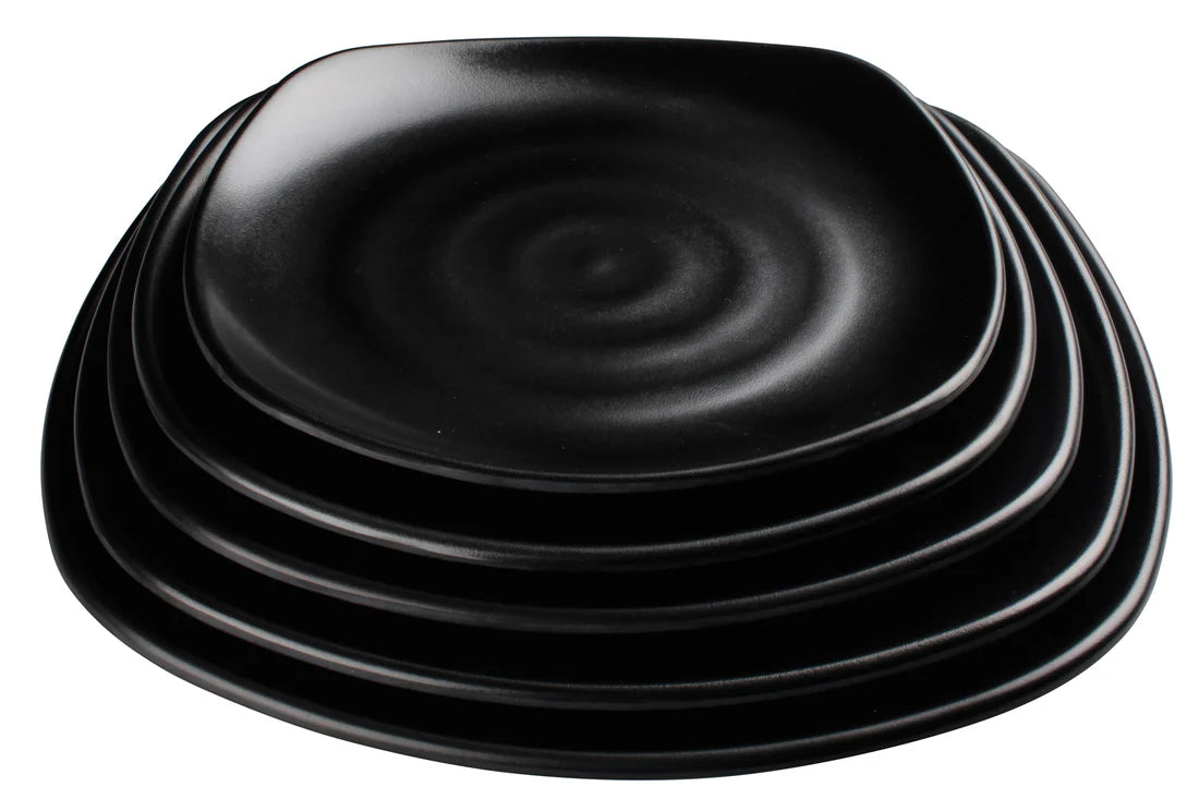 Winco WDM013-301 to 306, 8.75-13.75", 12/24 pcs, Black Melamine Plate