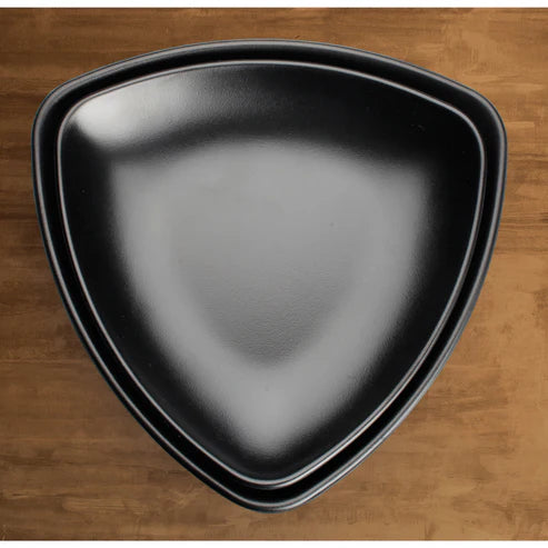Winco WDM015-301/302 8-1/8" to 9", 24pcs Black Melamine Plate