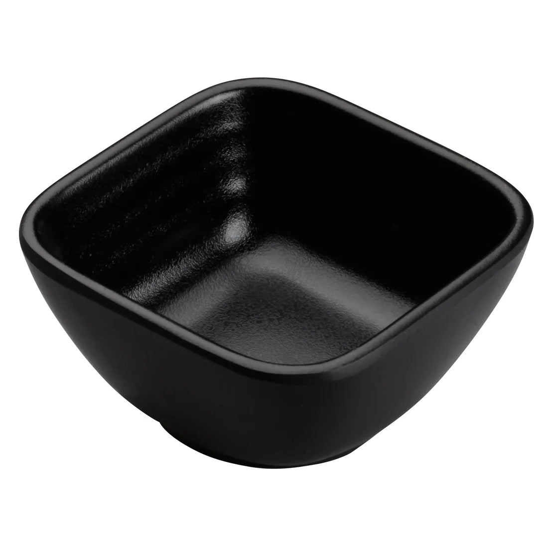 Winco WDM017-301 2-5/8", 48pcs Black Melamine Square Dish