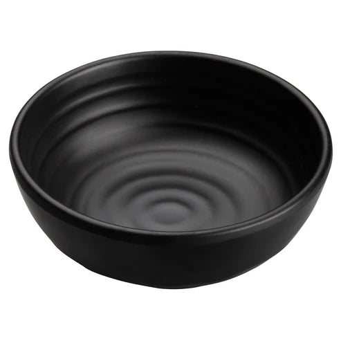 Winco WDM017-302 4", 48pcs Black Melamine Round Dish Bowl