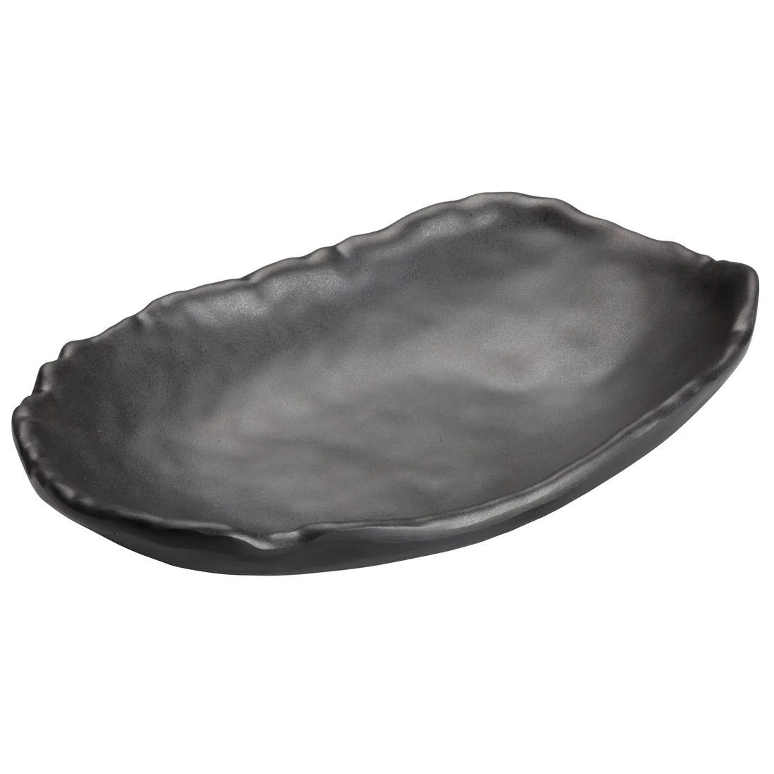 Winco WDM019-304 8-3/4" x 5-3/4", 24pcs Black Melamine Oval Bowl