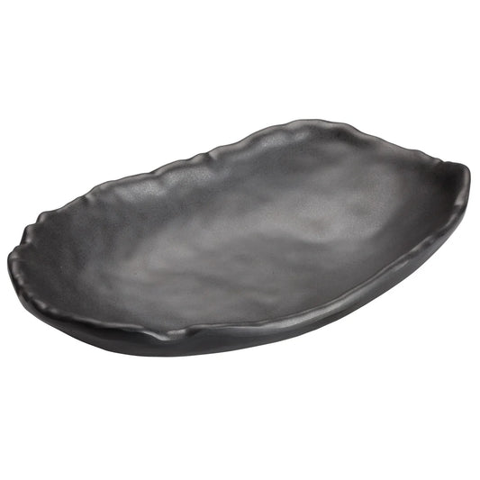 Winco WDM019-304 8-3/4" x 5-3/4", 24pcs Black Melamine Oval Bowl
