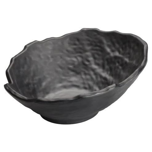 Winco WDM019-308 9", 12pcs Black Melamine Angled Bowl