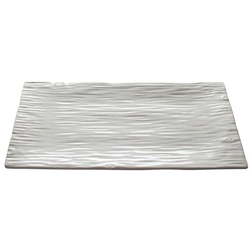 Winco WDP002-201-204, 2pcs Creamy White Porcelain Rectangular Platter