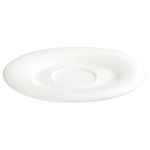 Winco WDP004-215, 36pc Creamy White 6.25"x5.5" Porcelain Oval Saucer