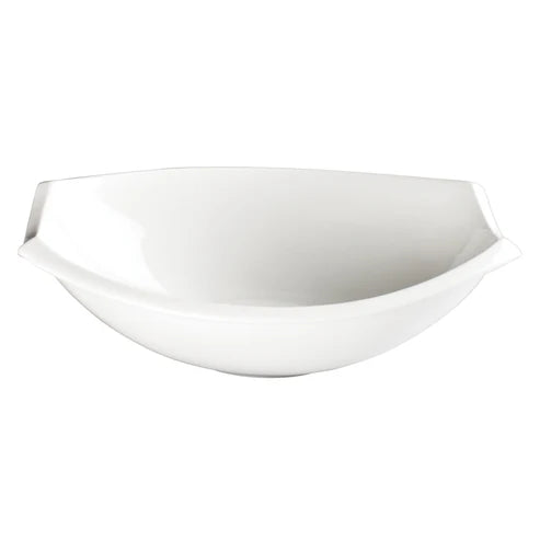Winco WDP006-204-206, 12-36pcs Creamy White Porcelain Oval Bowl