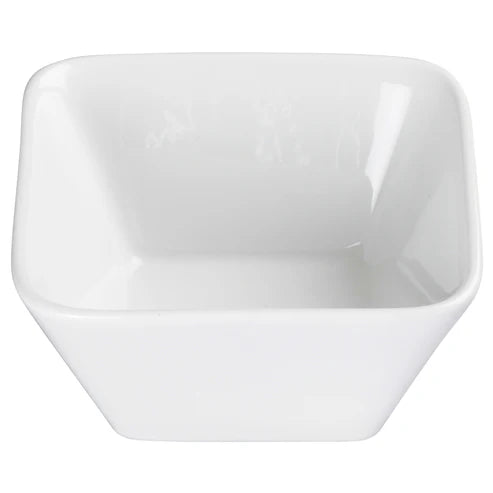 Winco WDP008-101-104, 12-24pcs Bright White Porcelain Square Platter