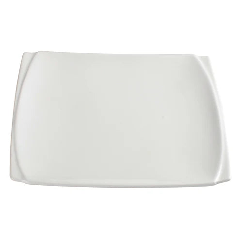 Winco WDP009-101-103, 6-24pcs Bright White Porcelain Square Platter