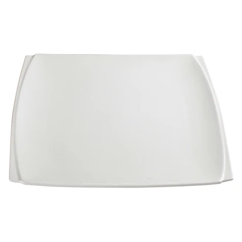 Winco WDP009-101-103, 6-24pcs Bright White Porcelain Square Platter