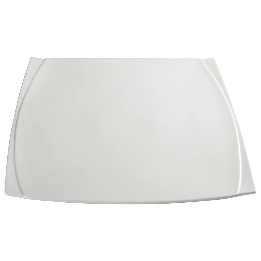 Winco WDP009-101-103, 6-24pcs Bright White Porcelain Square Platter