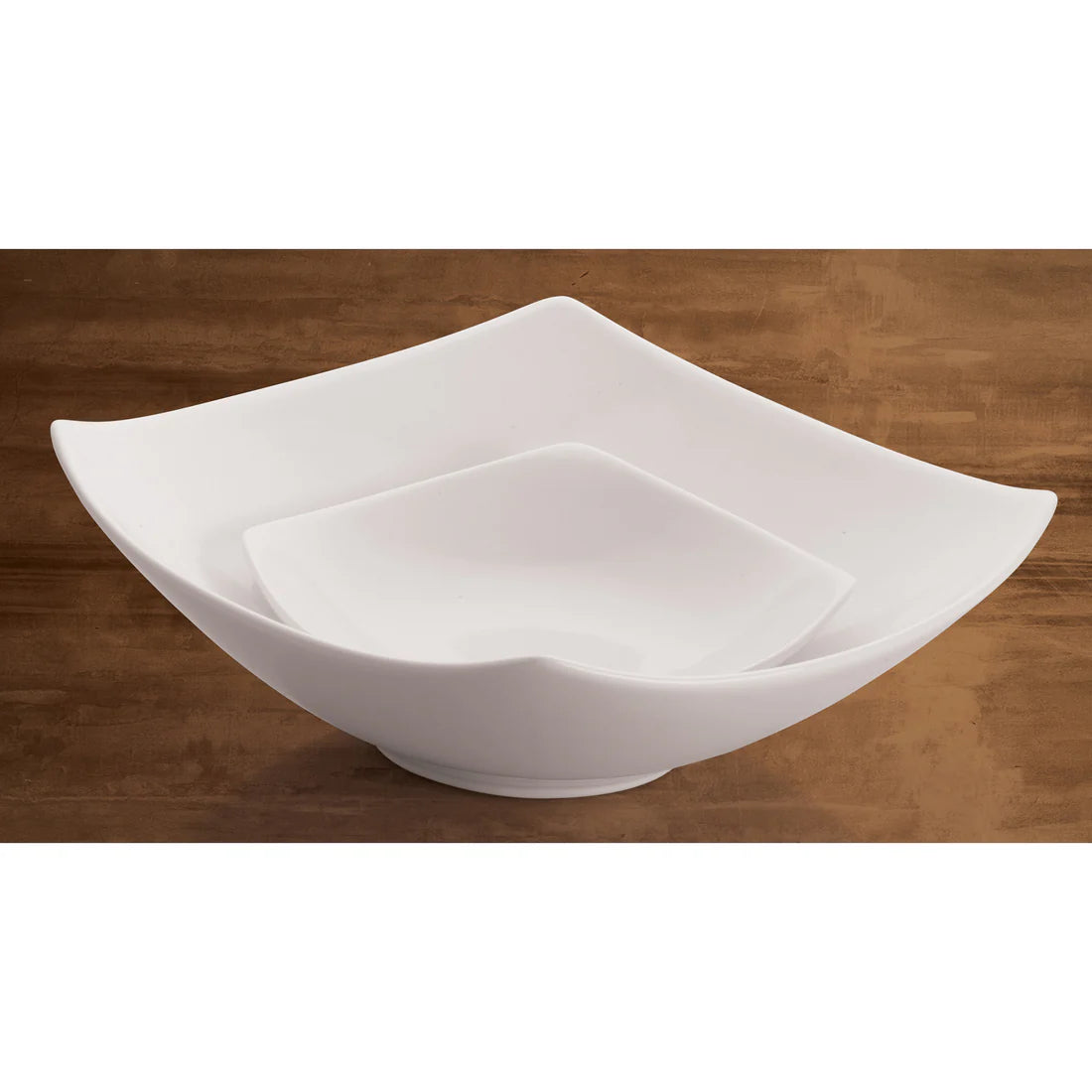 Winco WDP013-102-104, 36pcs Bright White Porcelain Square Platter