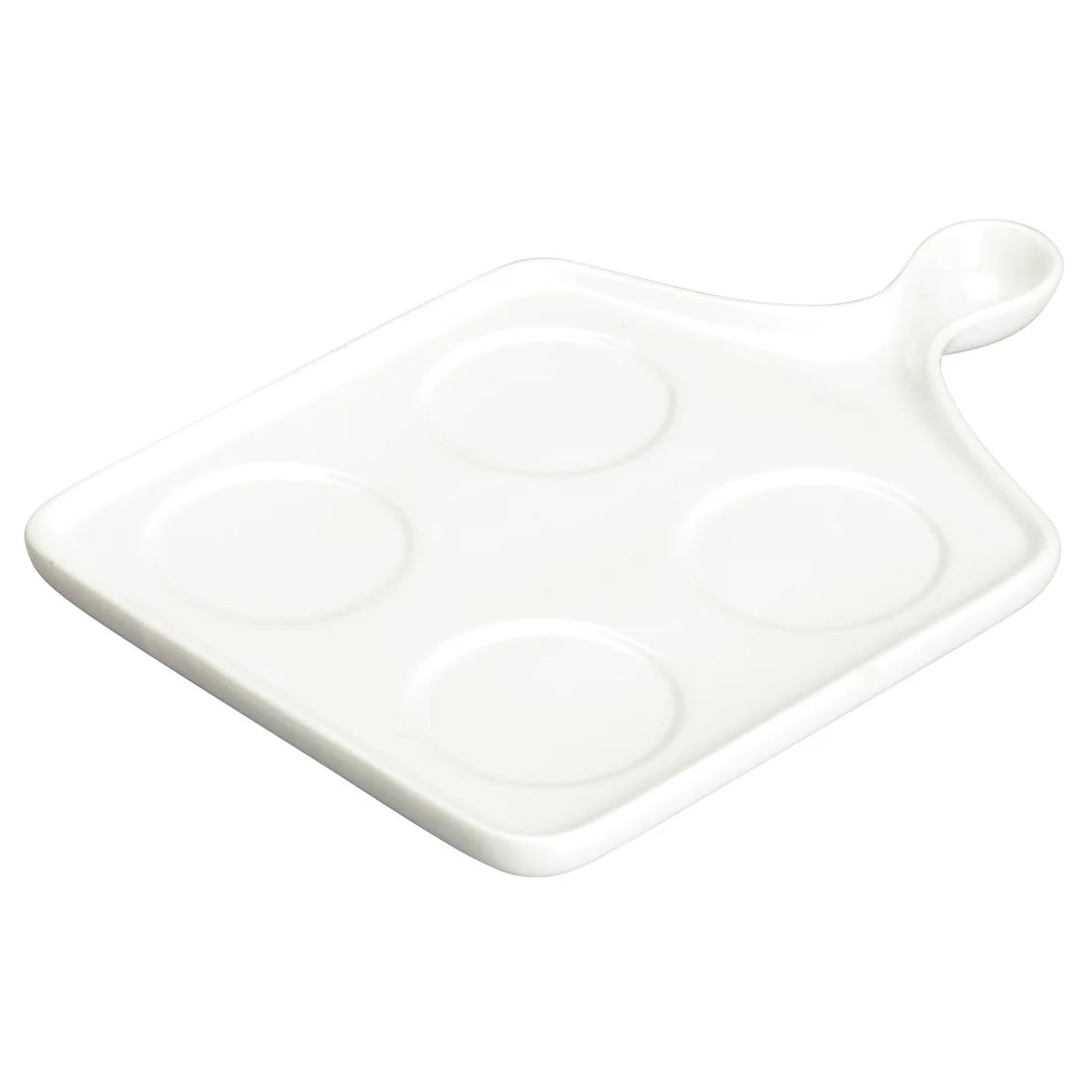 Winco WDP016-102, 12sets Bright White Porcelain Quartet Tapas Set