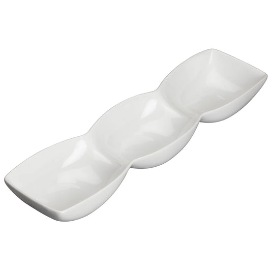 Winco WDP017-101, 24sets Bright White Porcelain Trio Bowl