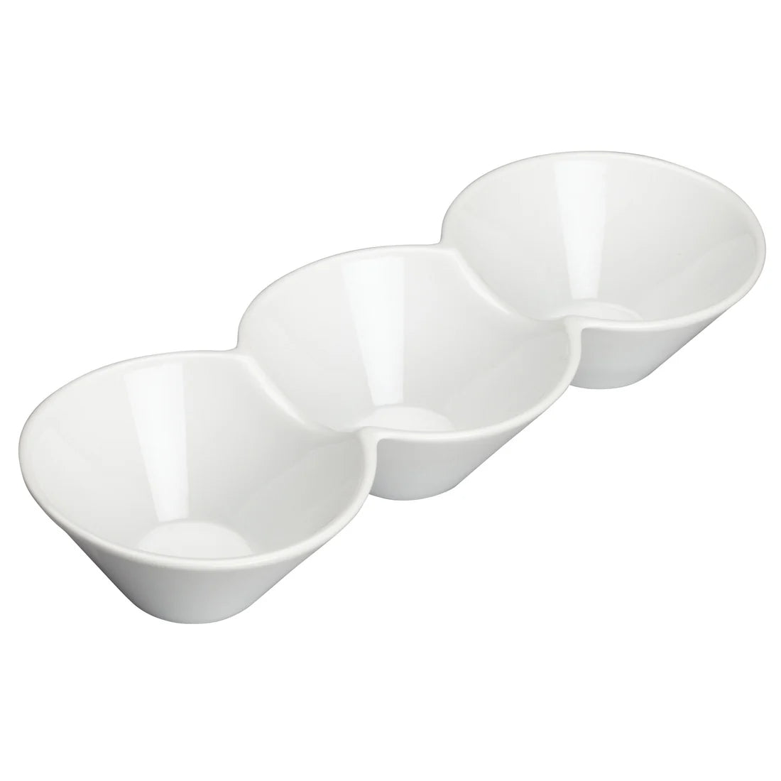 Winco WDP017-102, 12pcs Bright White Porcelain Trio Bowl