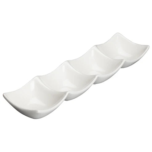 Winco WDP017-105, 36pcs Bright White Porcelain Quartet Bowl