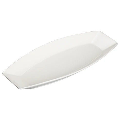 Winco WDP017-110, 12pcs Bright White Porcelain Oval Plate