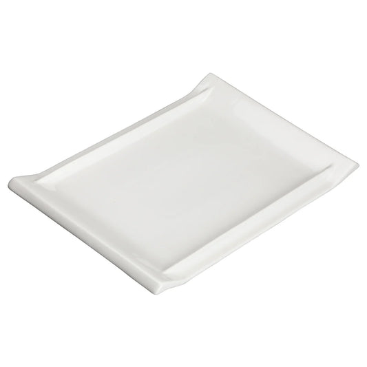 Winco WDP017-111, 24pcs Bright White Porcelain Rectangular Platter