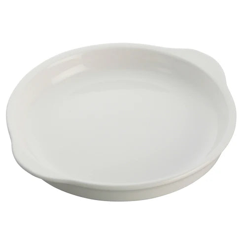 Winco WDP018-103-104, 12/24pcs Bright White Porcelain Round Dish