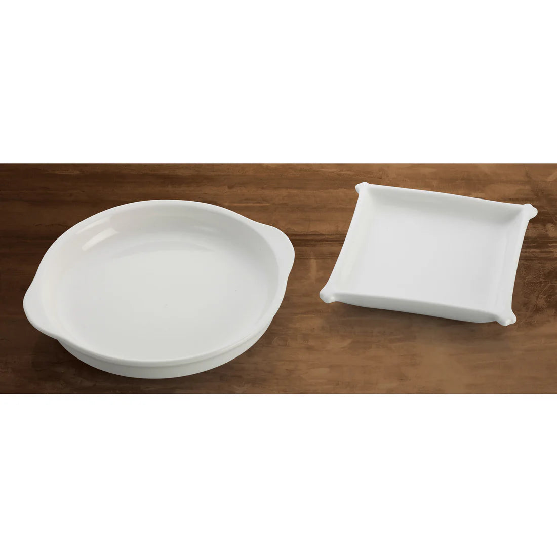 Winco WDP018-103-104, 12/24pcs Bright White Porcelain Round Dish