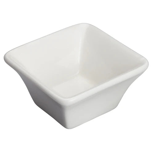 Winco WDP021-104, 36pcs Bright White Porcelain Square Mini Bowl