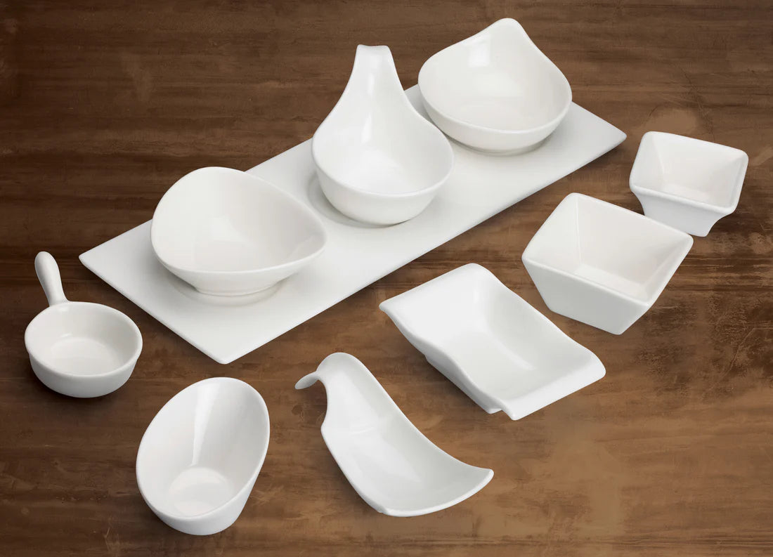 Winco WDP021-112-114, 36pcs Bright White Porcelain Plate
