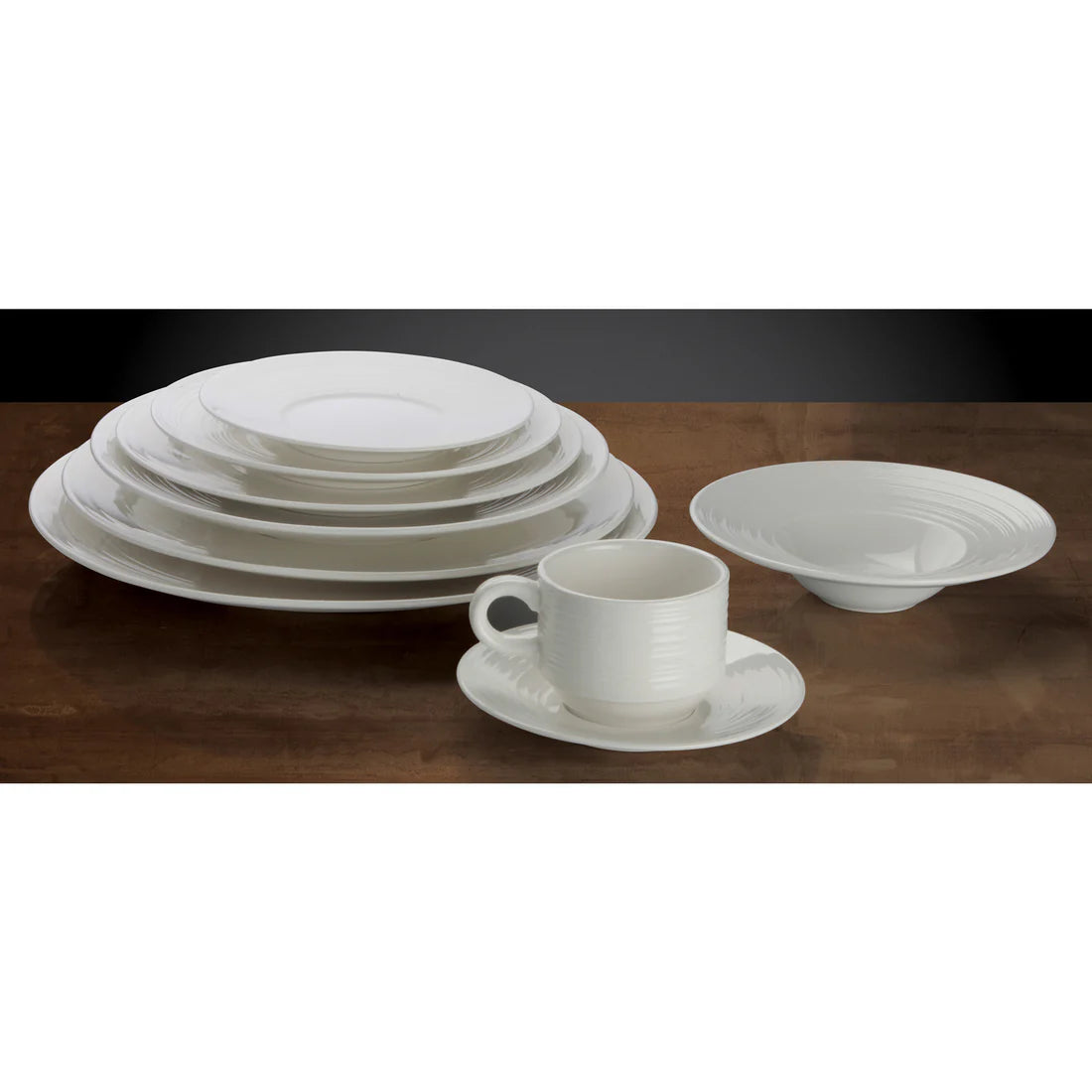 Winco WDP022-112, 36pcs Bright White Porcelain Saucer