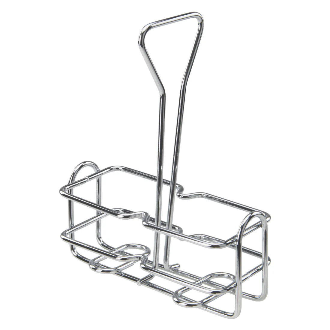 Winco WH-3-3K 6oz Chrome Plated & Black Coated Cruet Rack Oil/Vinegar