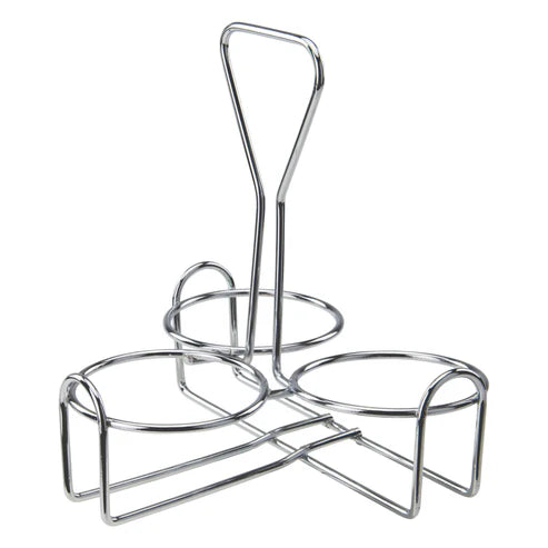 Winco WH-4 Chrome Plated Cruet Rack for Condiment Jars